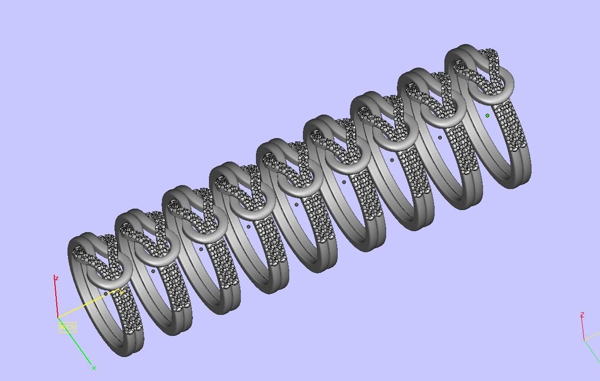 The Knot Loop ring Pave setting 3dmodel  3D print model_11