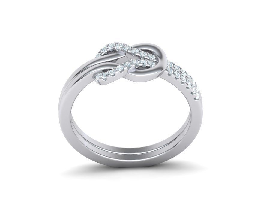 The Knot Loop ring Pave setting 3dmodel  3D print model_4