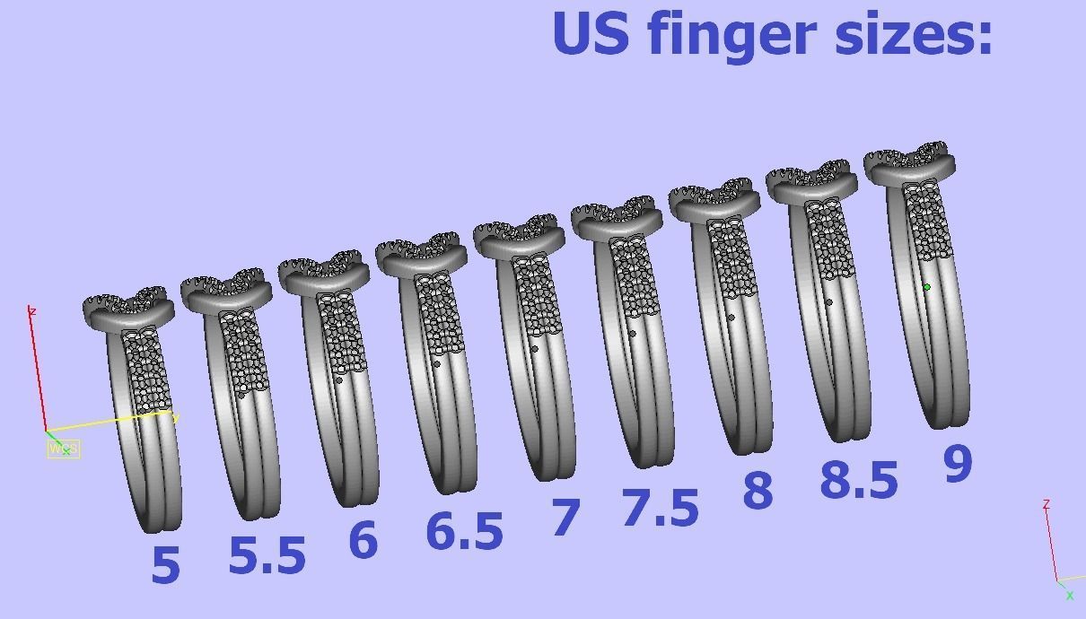 The Knot Loop ring Pave setting 3dmodel  3D print model_12