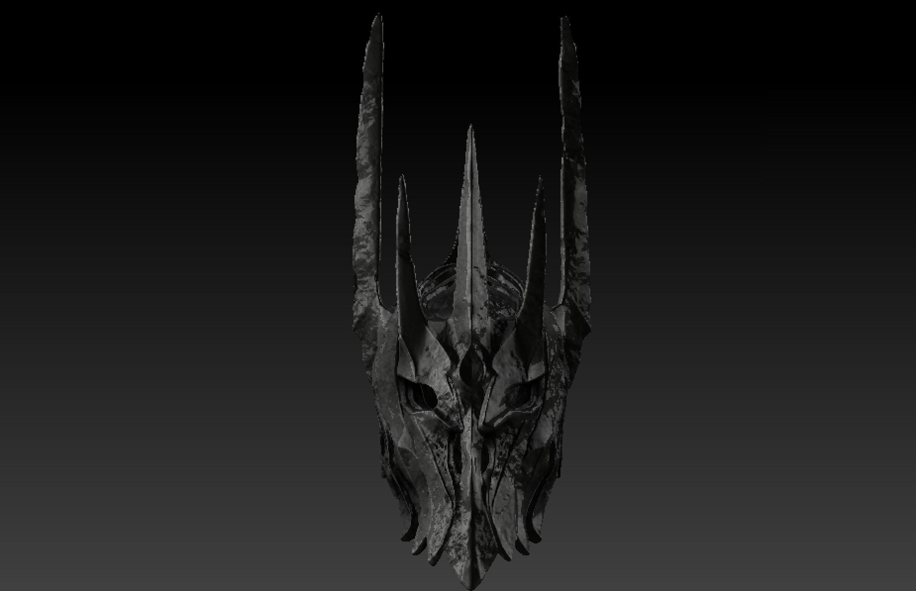 Saurons War Helm Scale Replica Model 3D print model_1