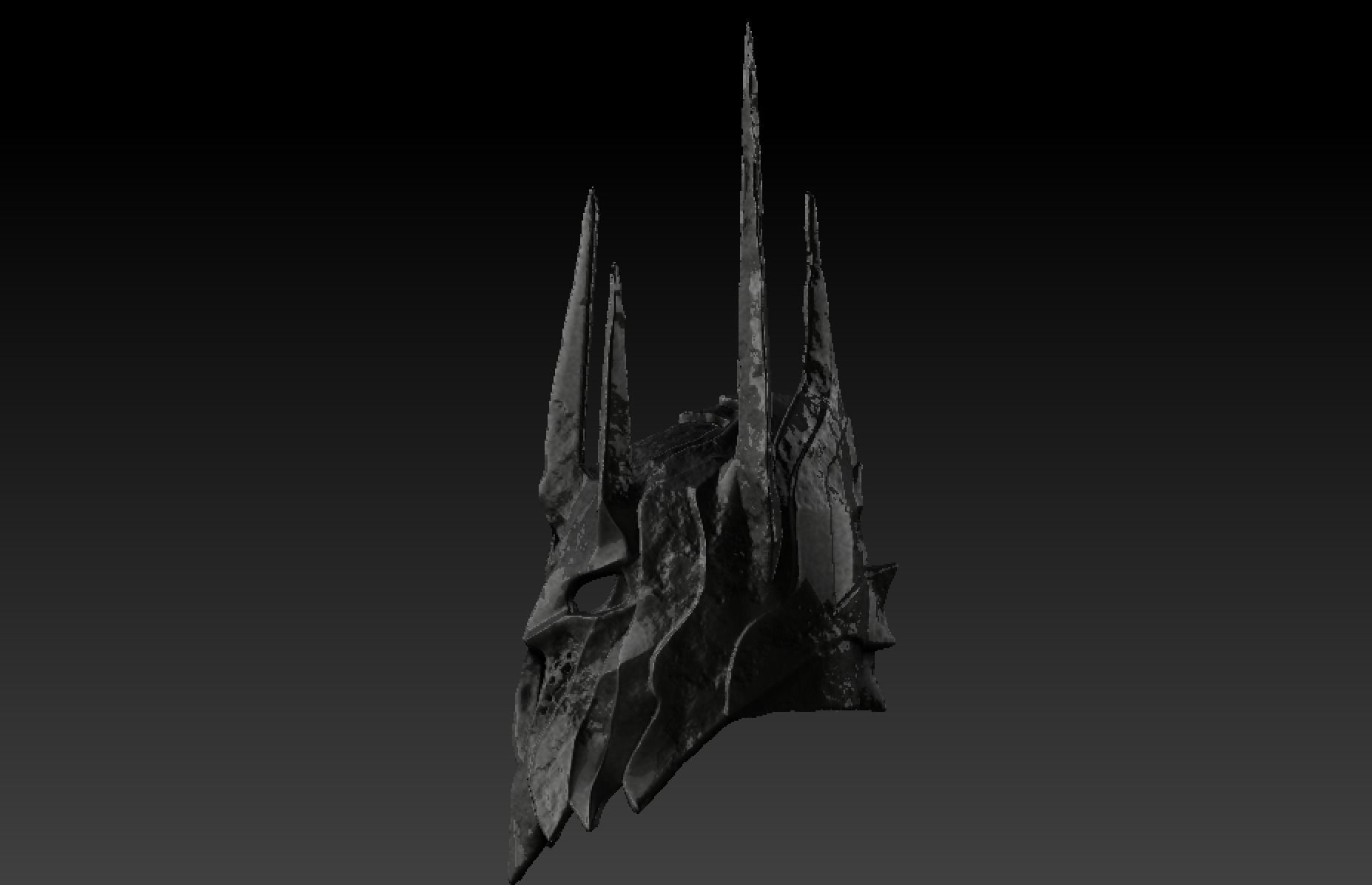 Saurons War Helm Scale Replica Model 3D print model_3