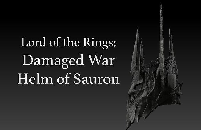 Saurons War Helm Scale Replica Model 3D print model