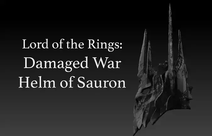 Saurons War Helm Scale Replica Model 3D print model