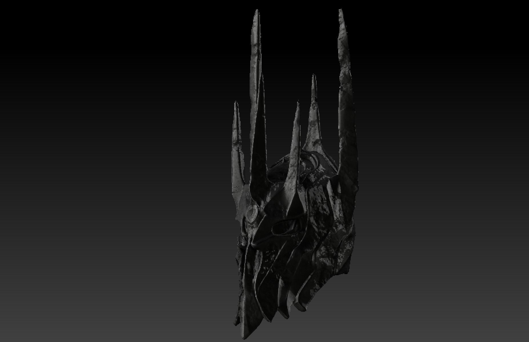 Saurons War Helm Scale Replica Model 3D print model_2