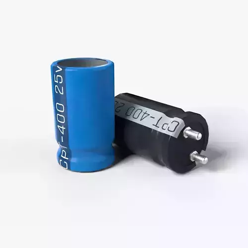 PVC covered Capacitor with 2K PBR textures Low-poly 3D model
