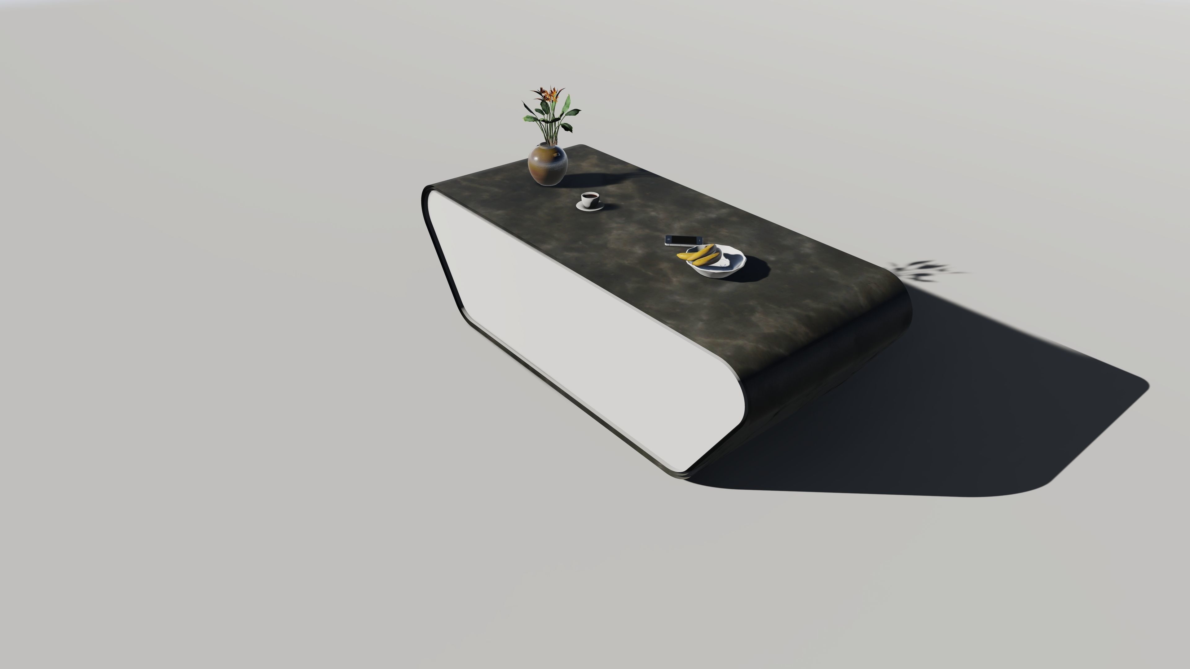 modern Table 3D model Low-poly 3D model_2