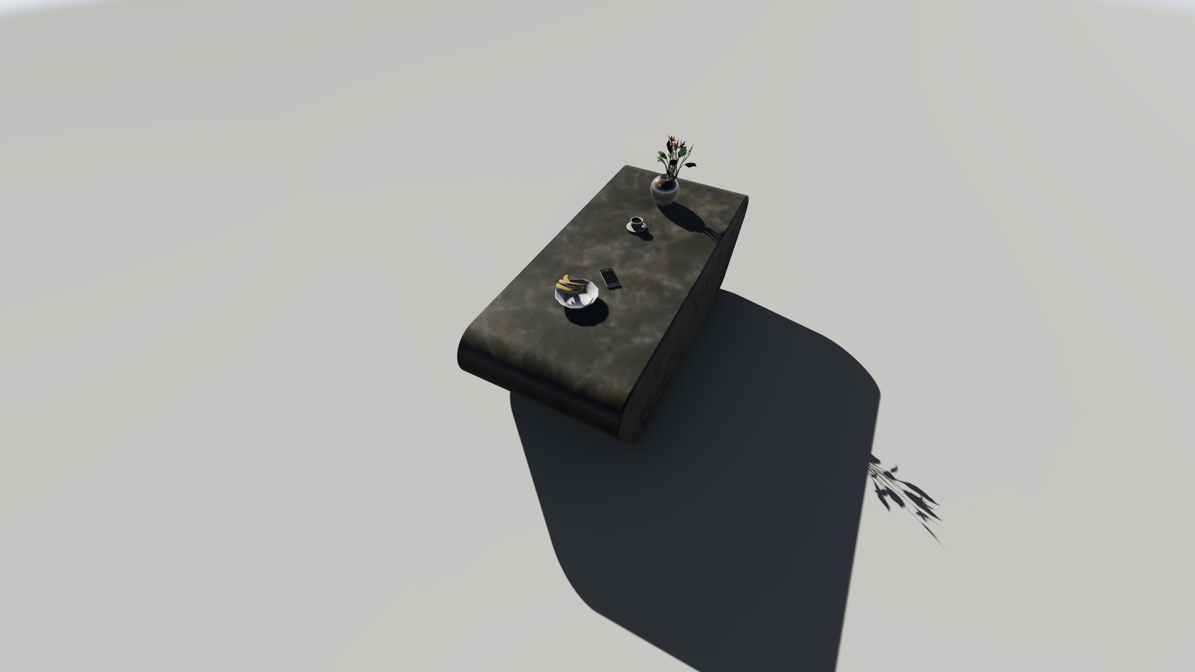 modern Table 3D model Low-poly 3D model_4