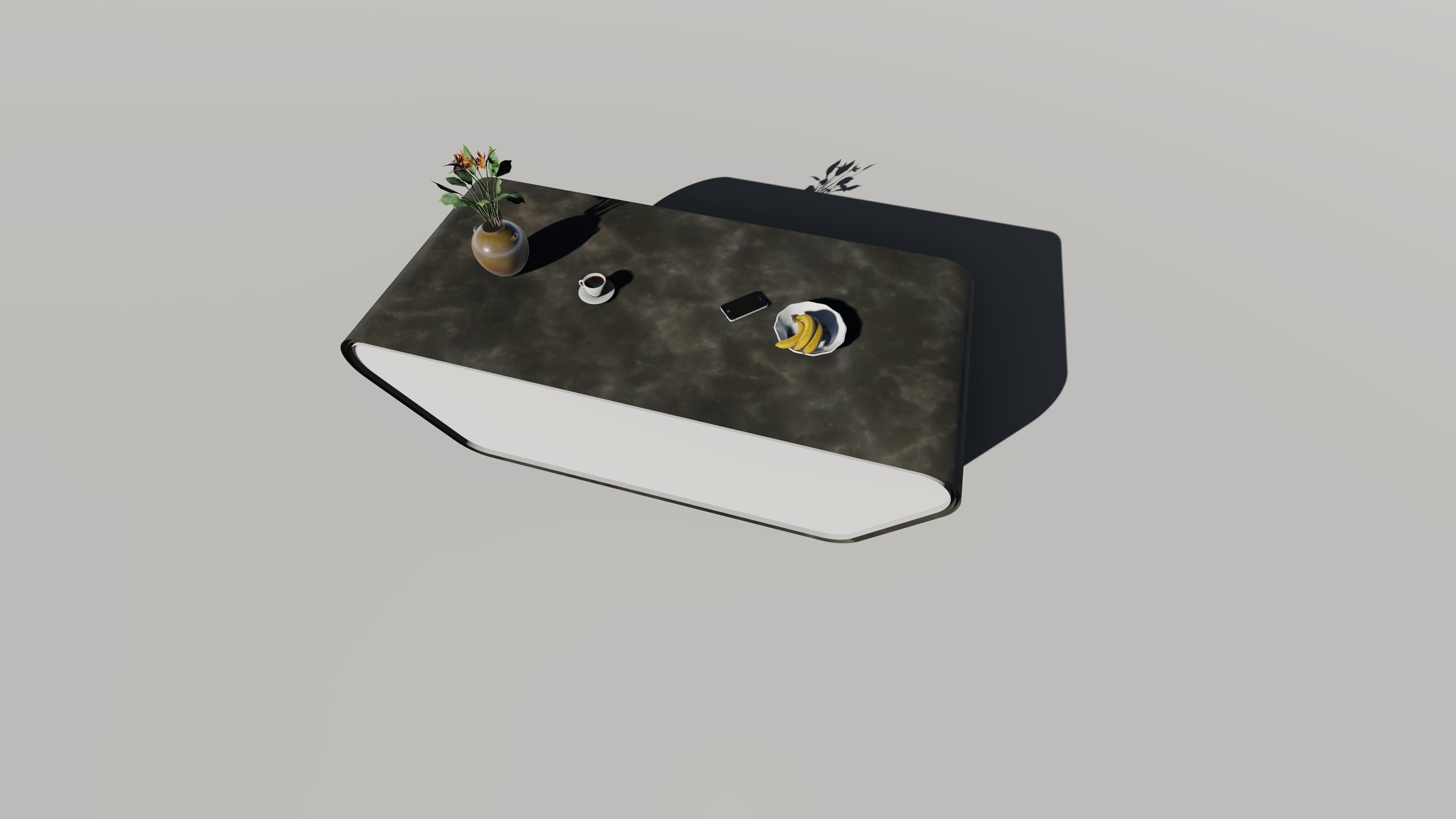 modern Table 3D model Low-poly 3D model_5