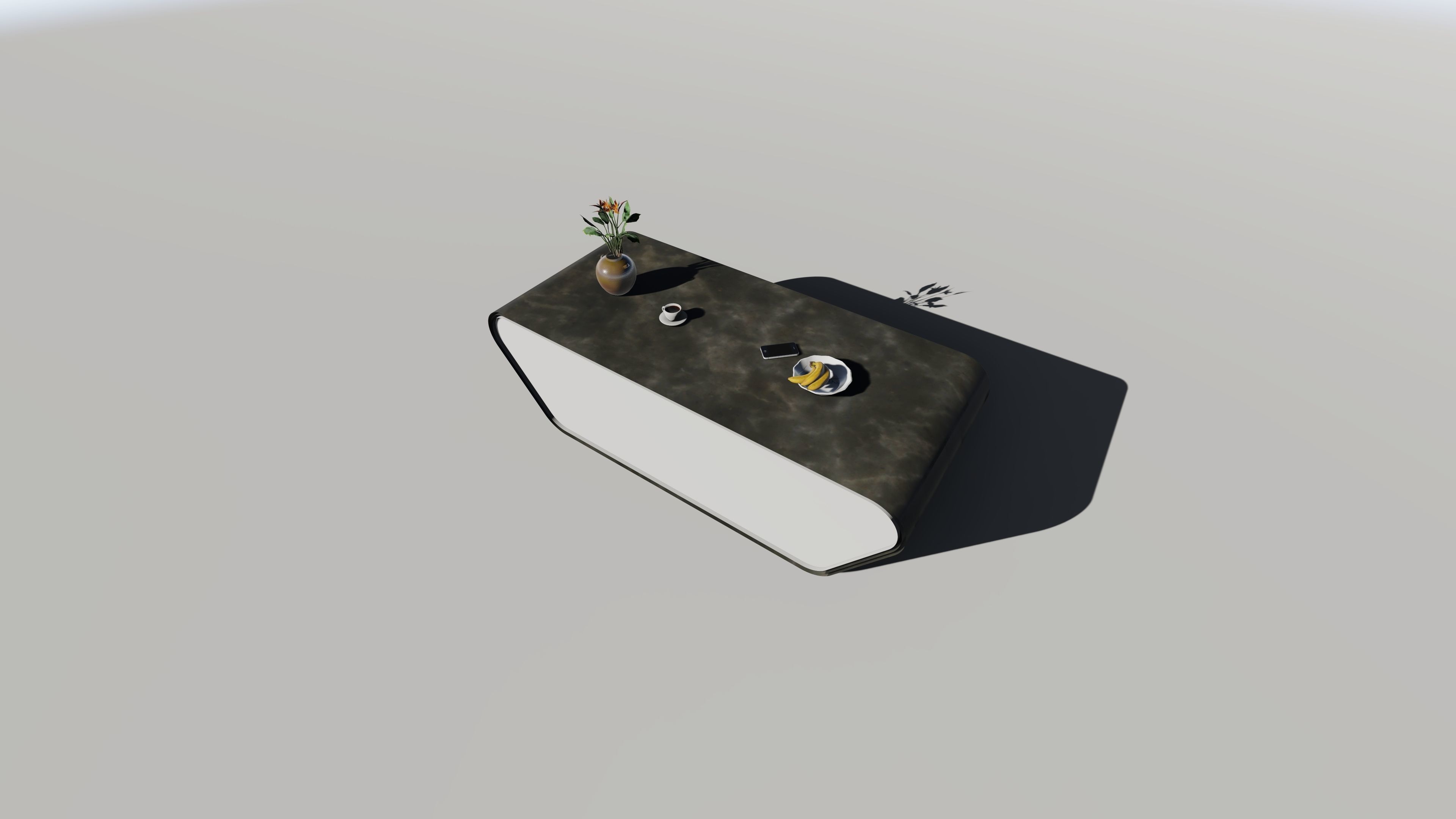 modern Table 3D model Low-poly 3D model_1