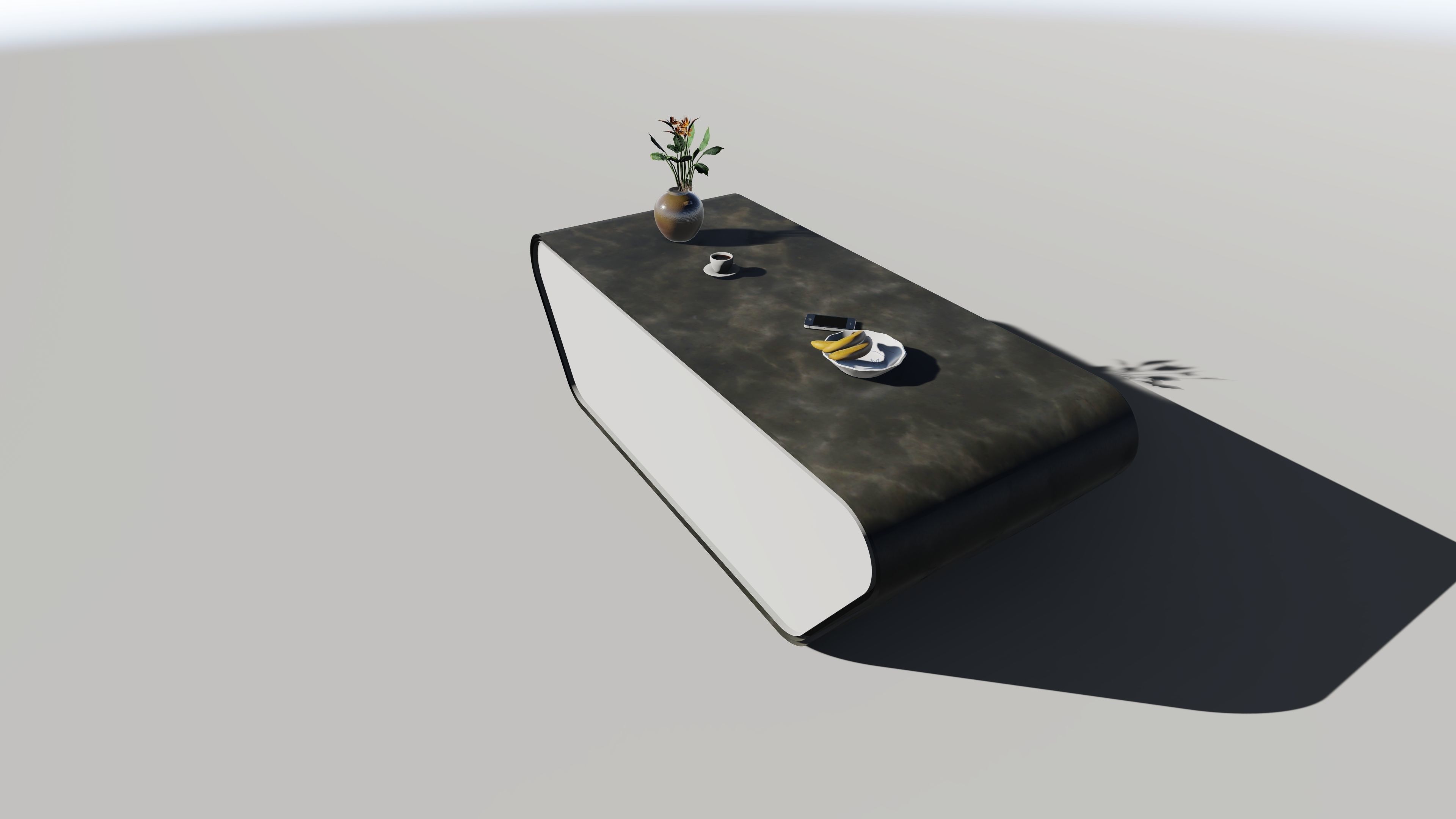 modern Table 3D model Low-poly 3D model_3