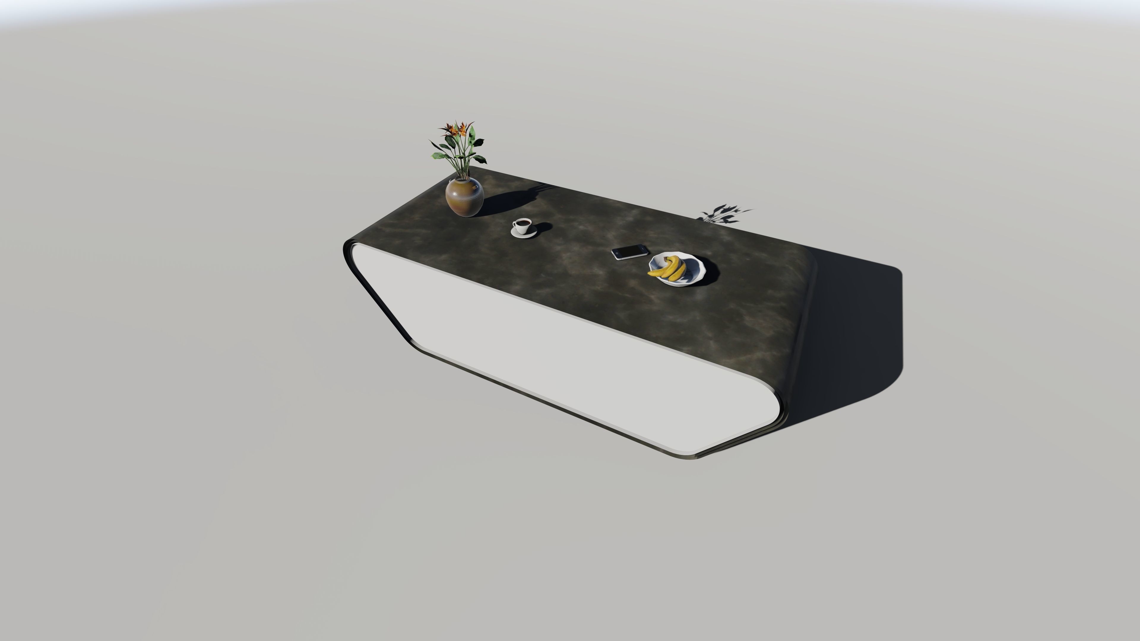 modern Table 3D model Low-poly 3D model_6