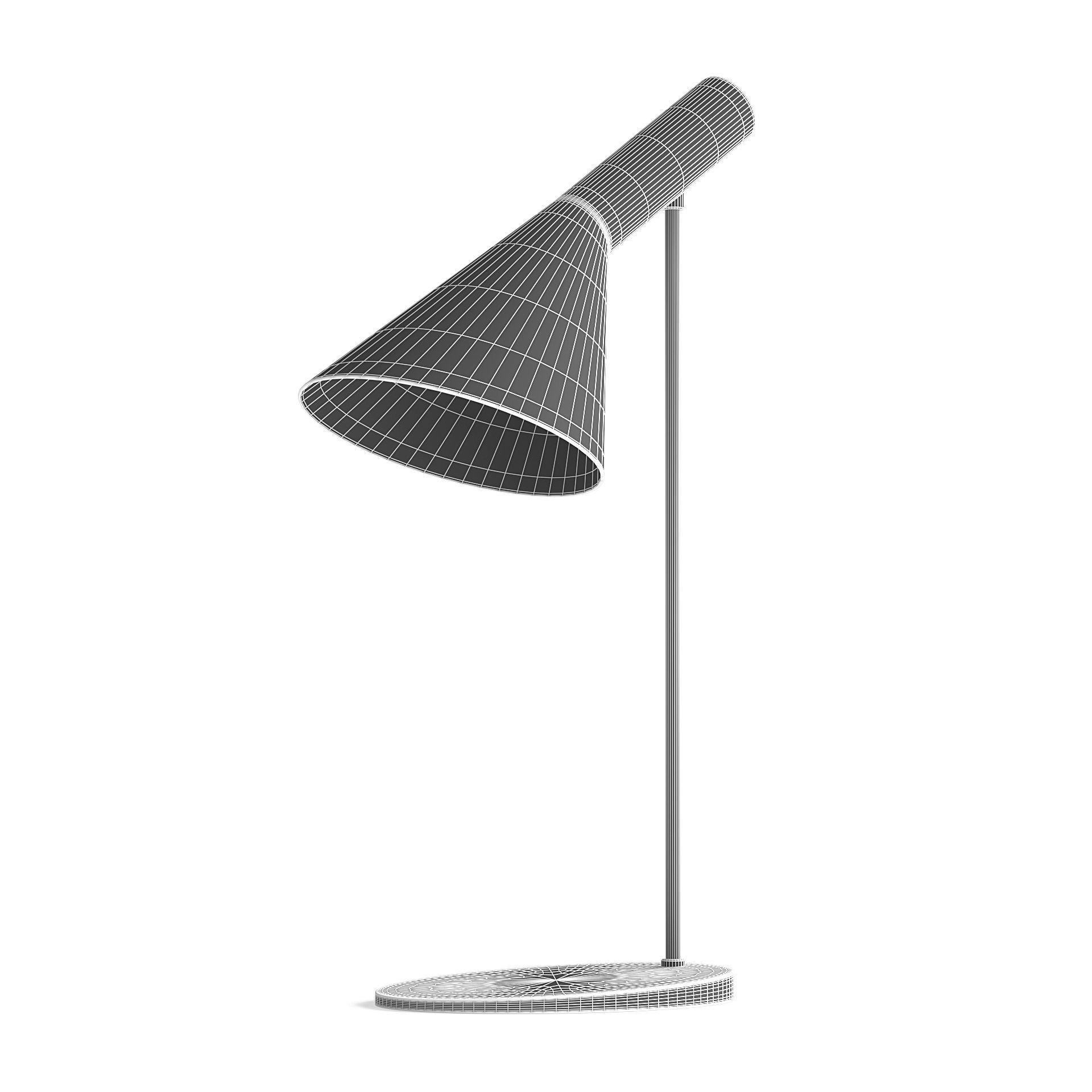Black Desk Lamp 3D model_4