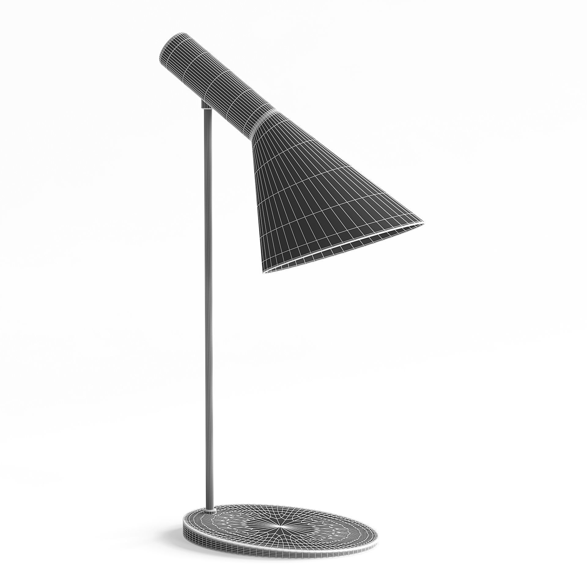 Black Desk Lamp 3D model_5