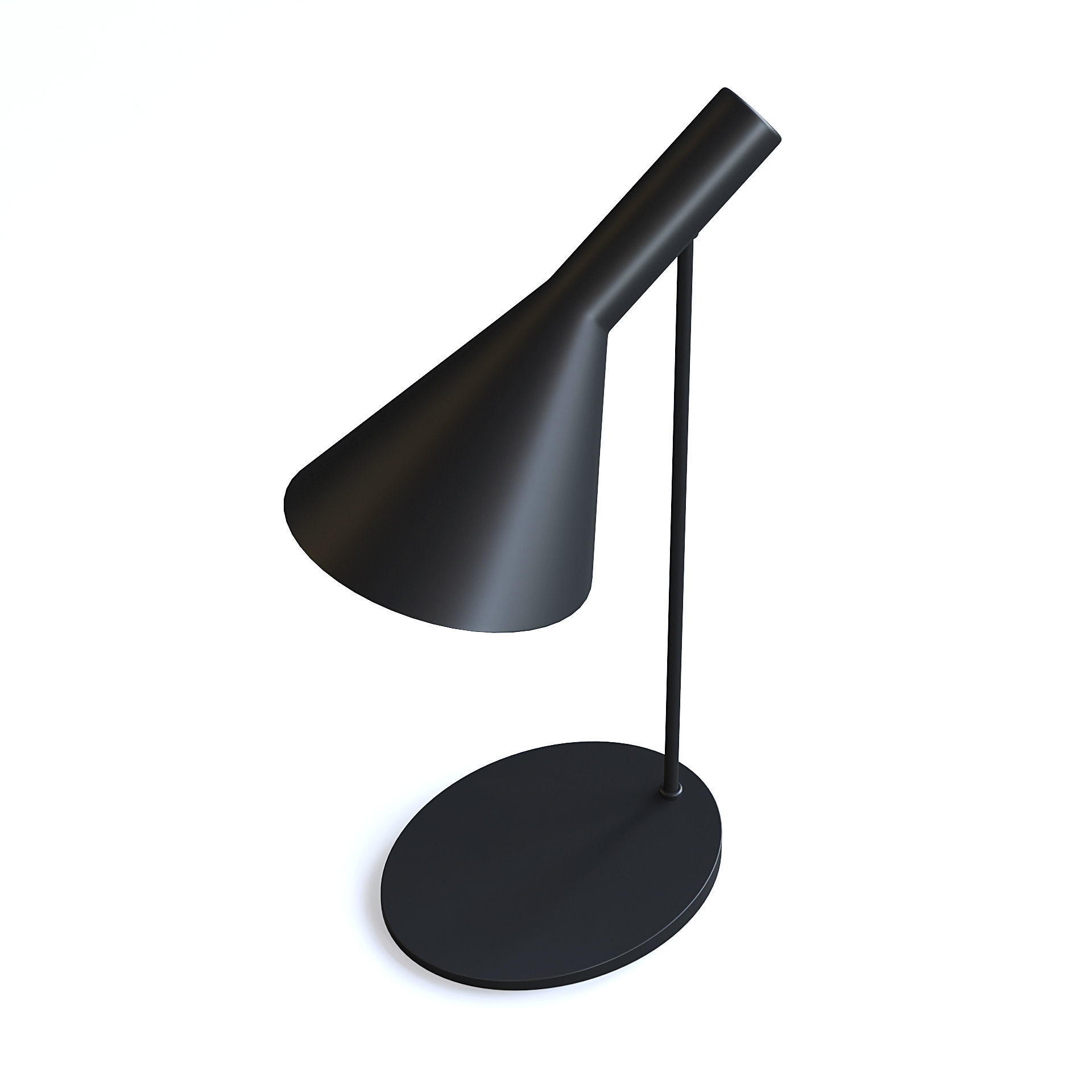 Black Desk Lamp 3D model_2