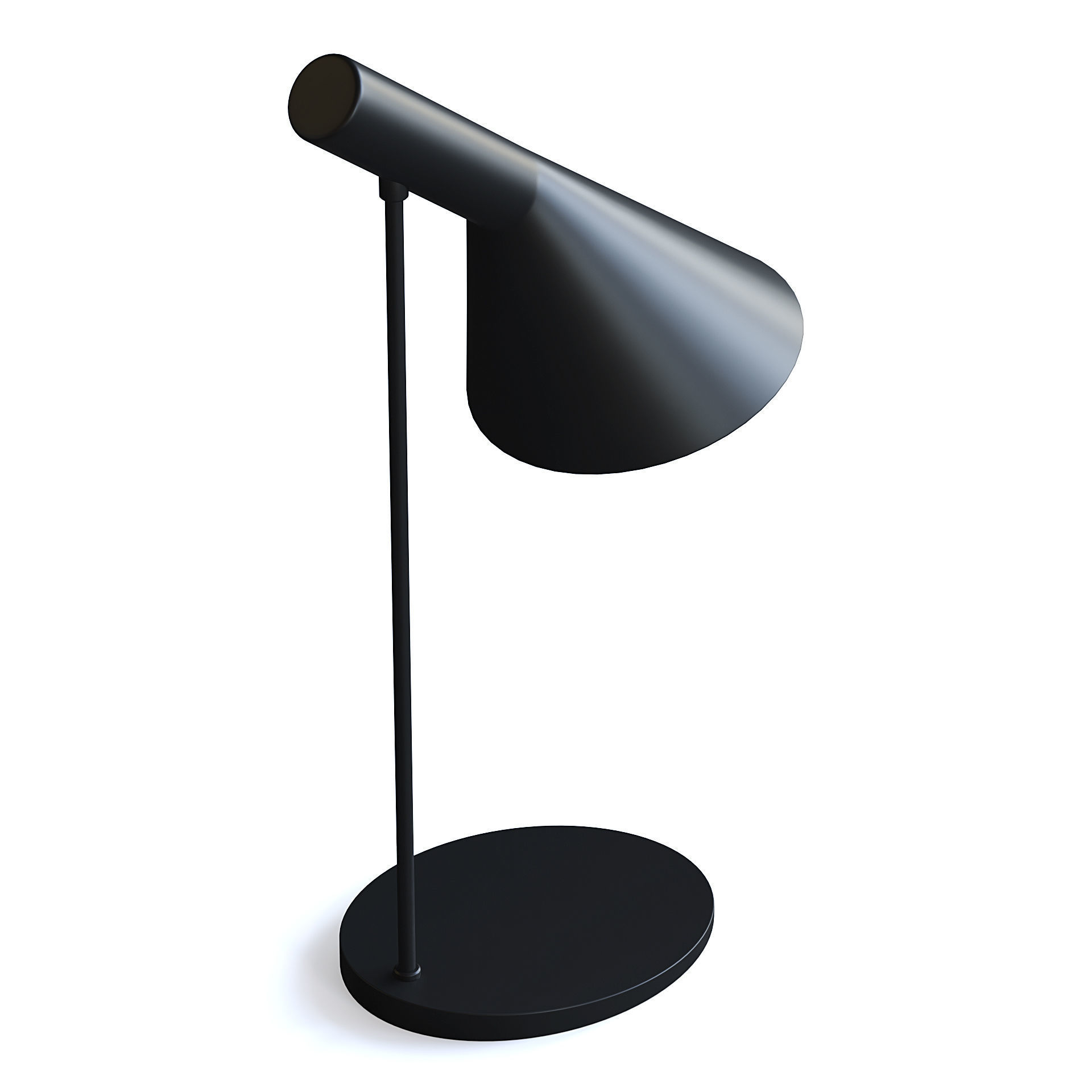 Black Desk Lamp 3D model_3