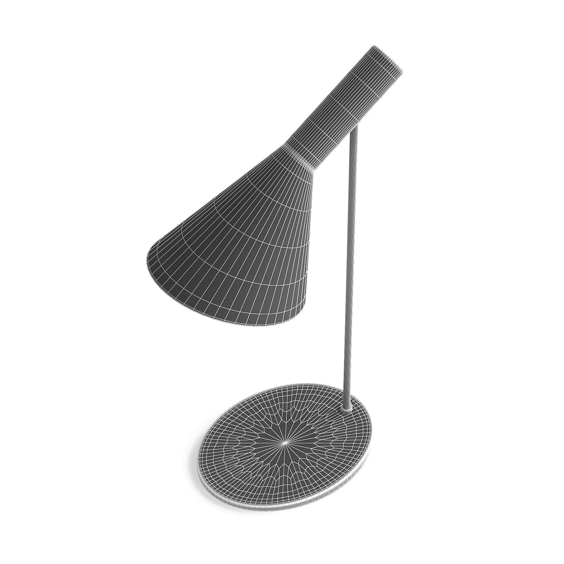 Black Desk Lamp 3D model_6
