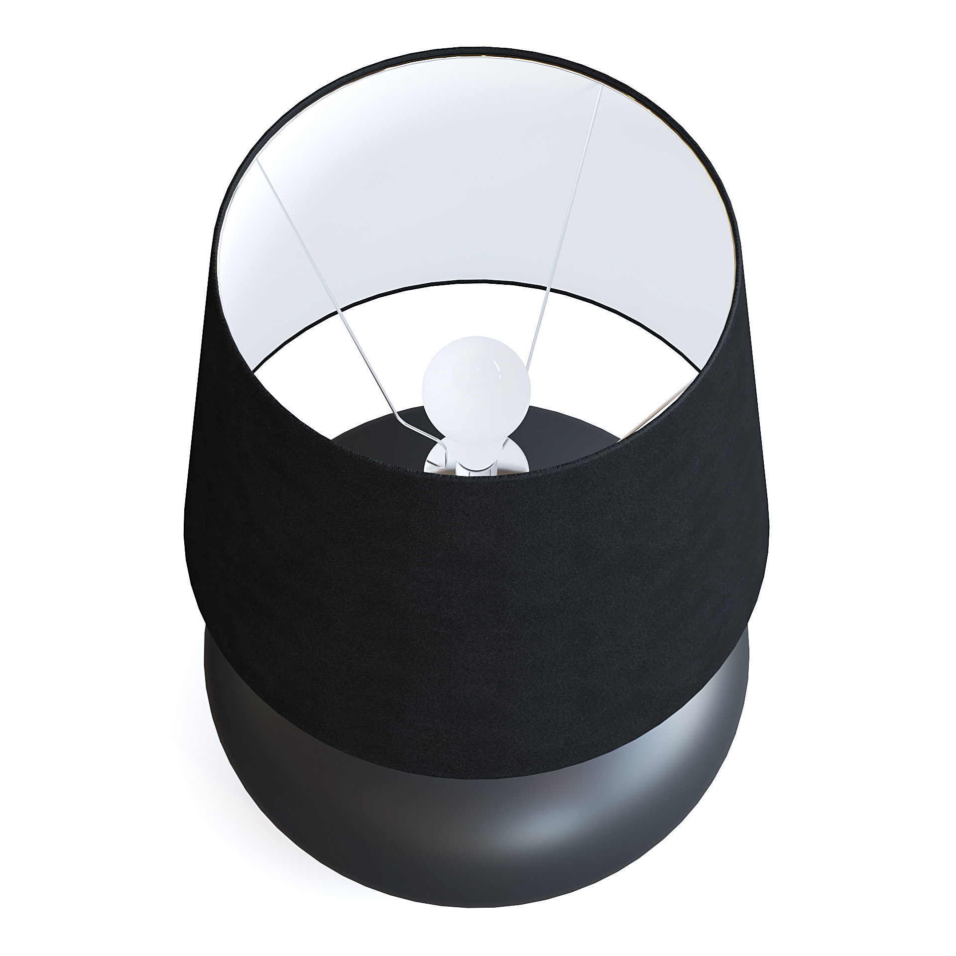 Black Table Lamp 3D model_2