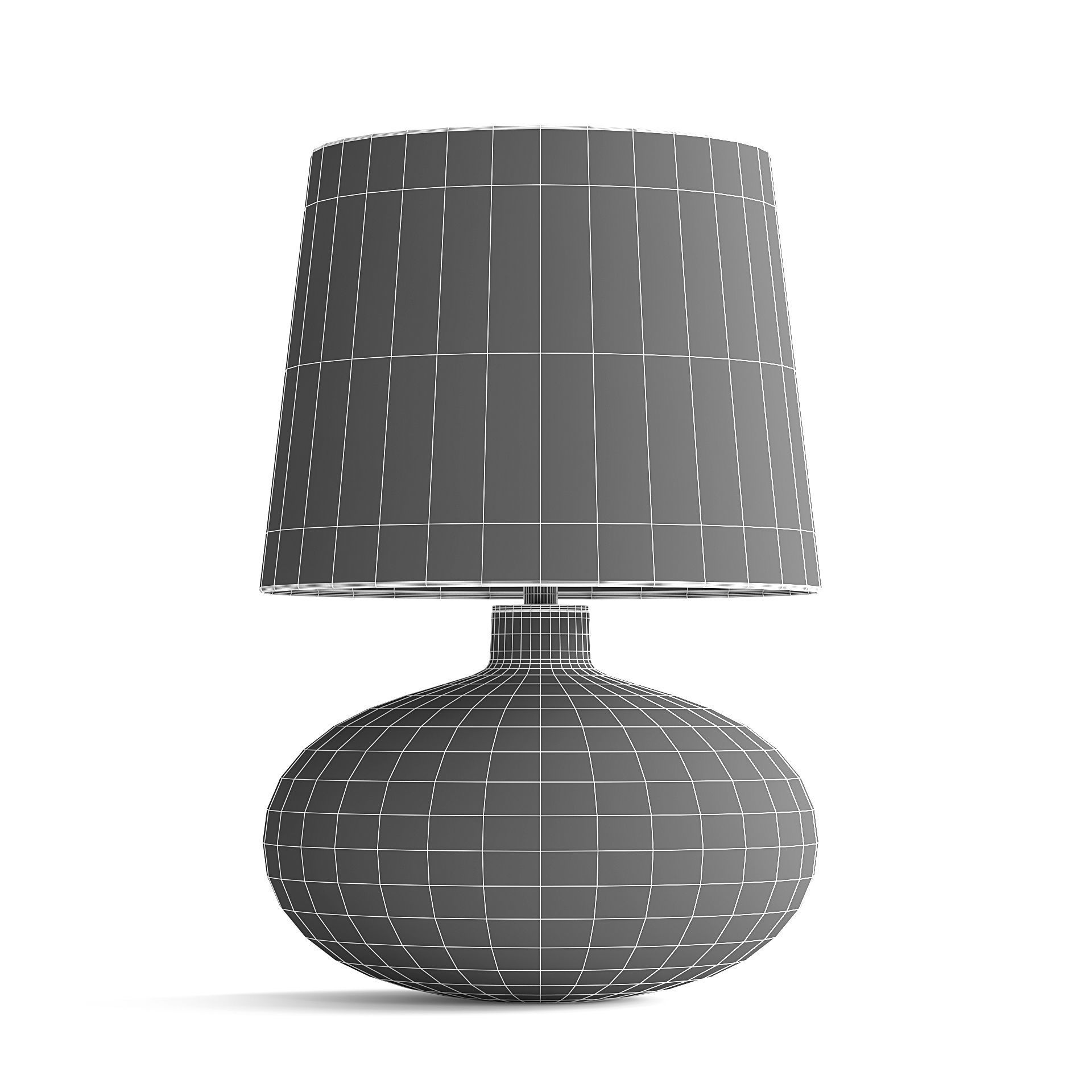 Black Table Lamp 3D model_4