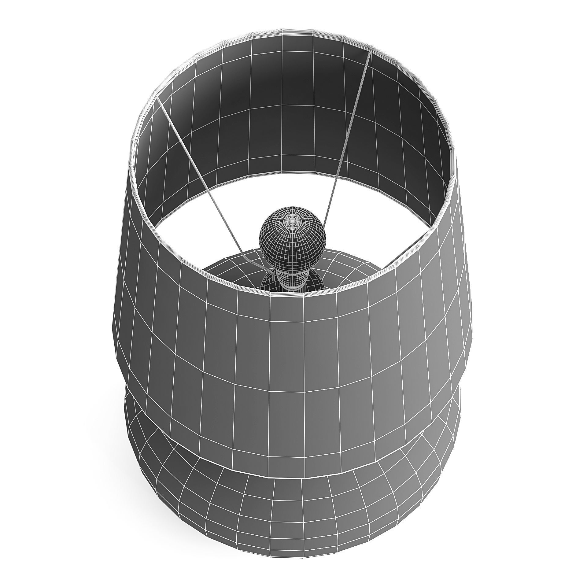 Black Table Lamp 3D model_6