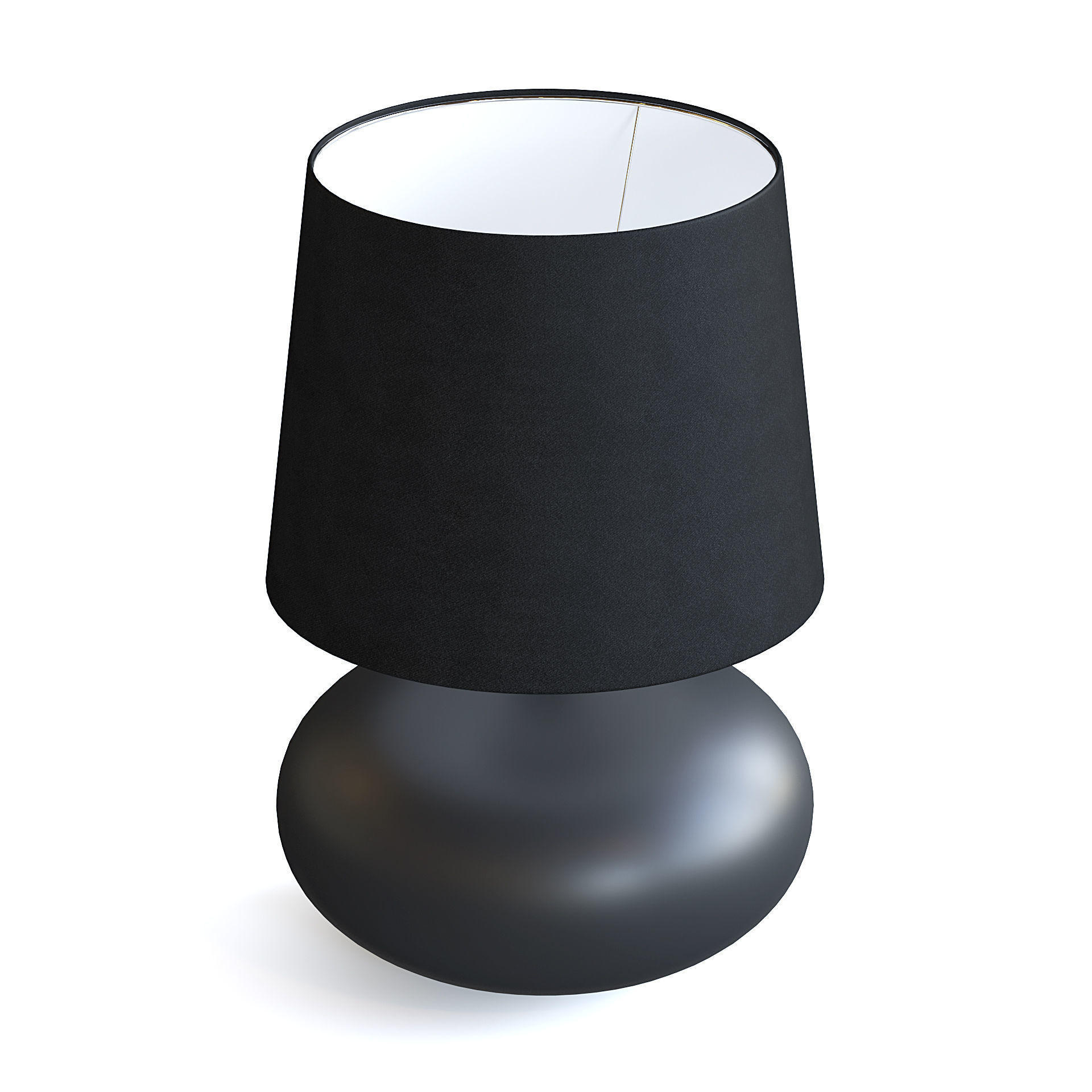 Black Table Lamp 3D model_1