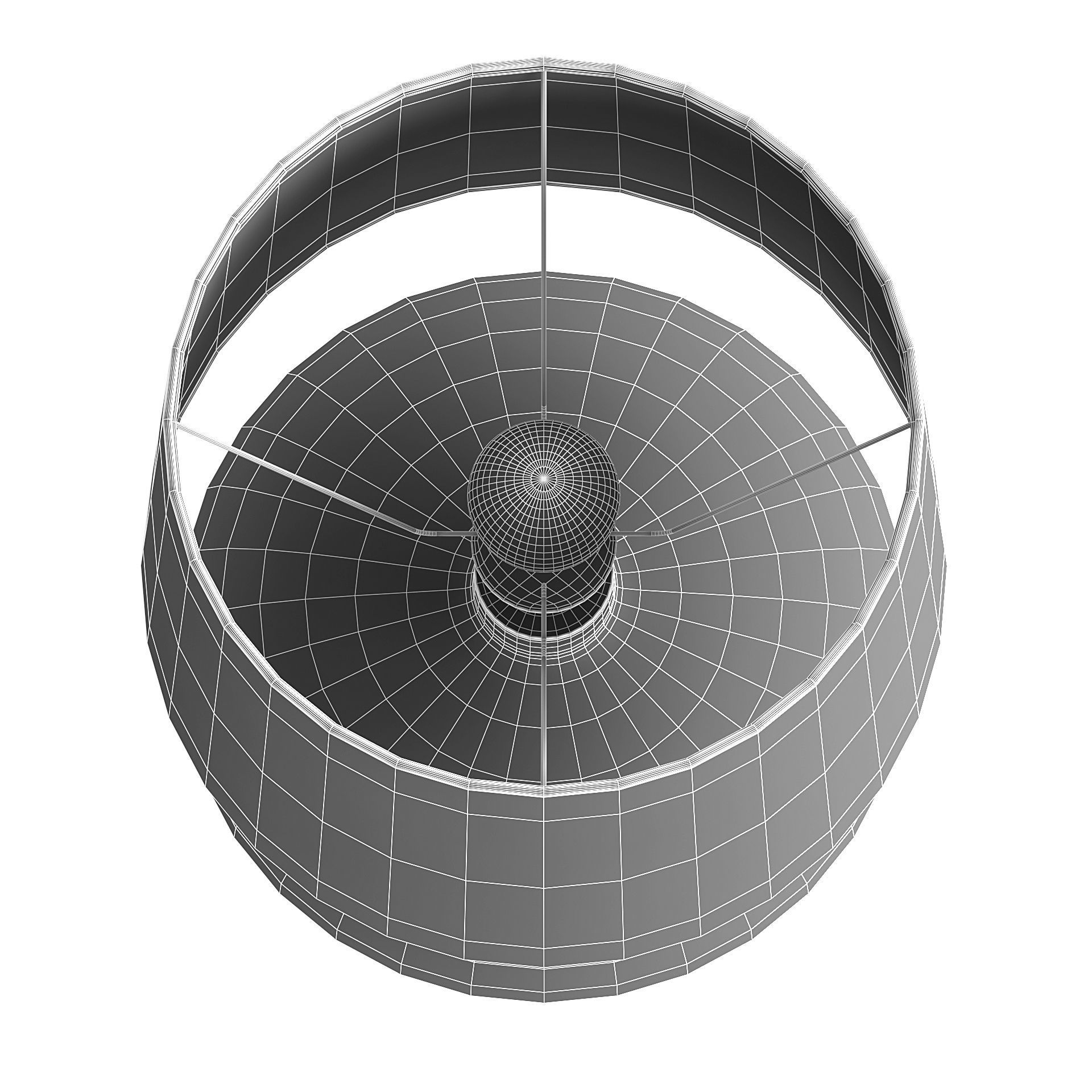 Black Table Lamp 3D model_7