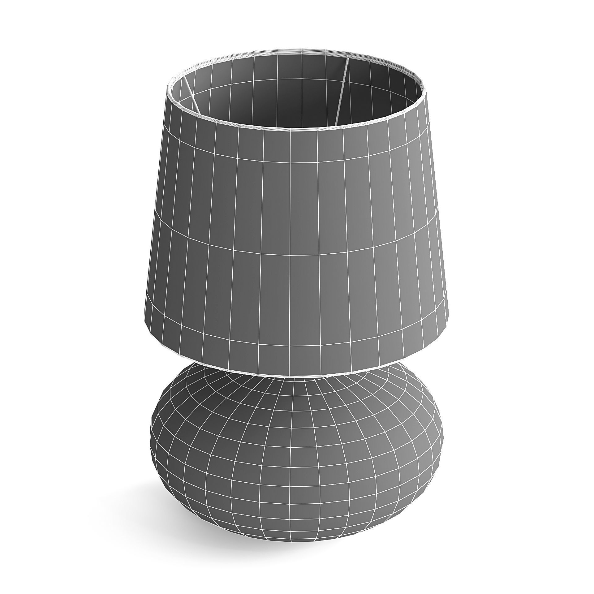 Black Table Lamp 3D model_5