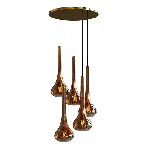 Golden Glass Ceiling Lamp