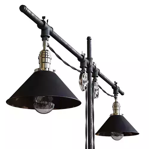 Double Industrial Style Floor Lamp