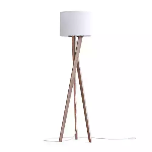 Wooden Floor Lamp 3D model
