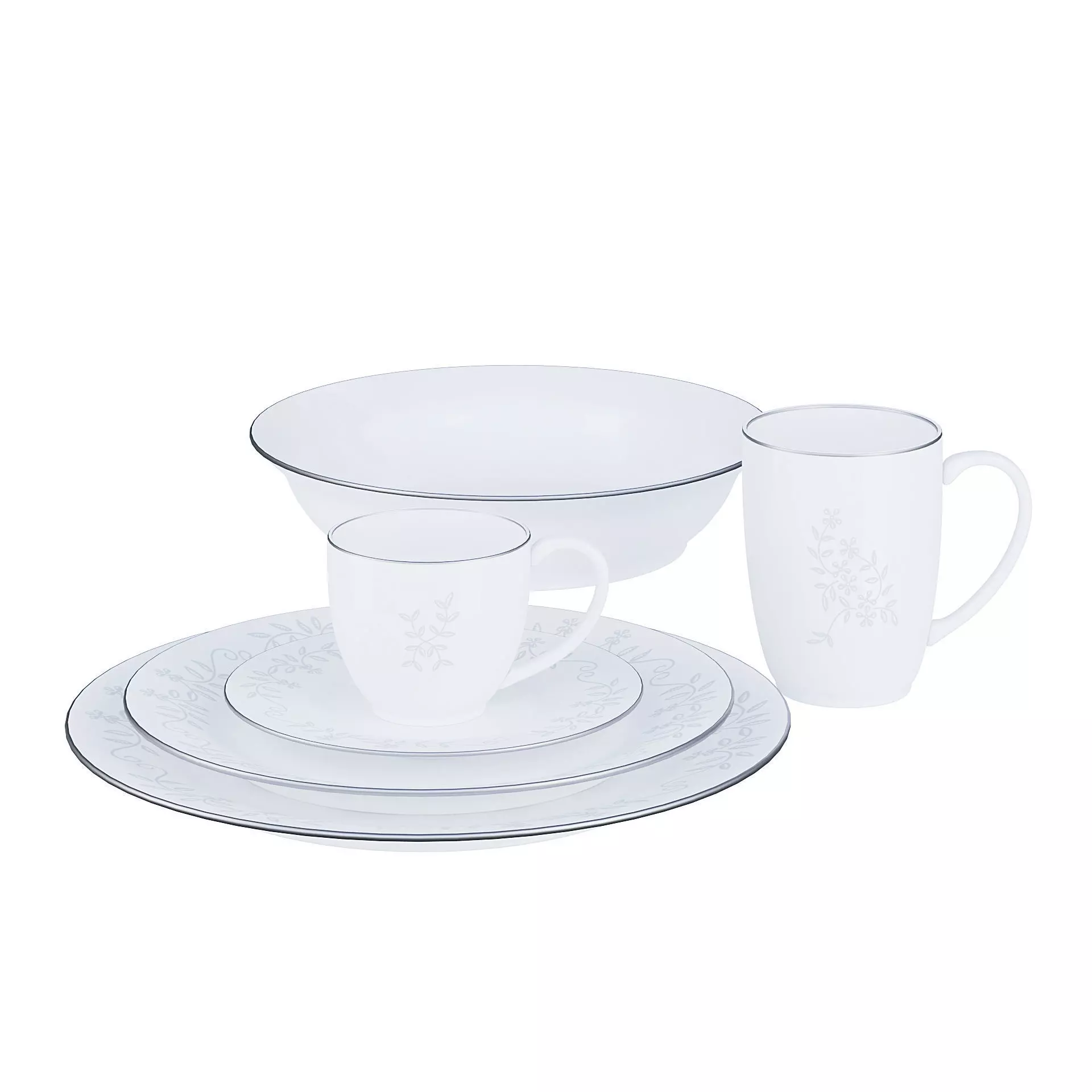 Tableware Set dinnerware 3D model_0