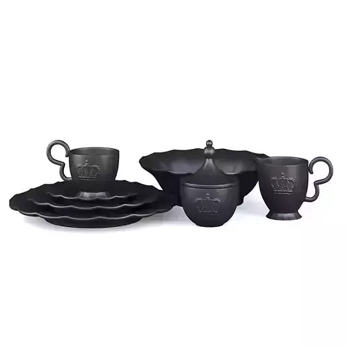 Black Tableware Set