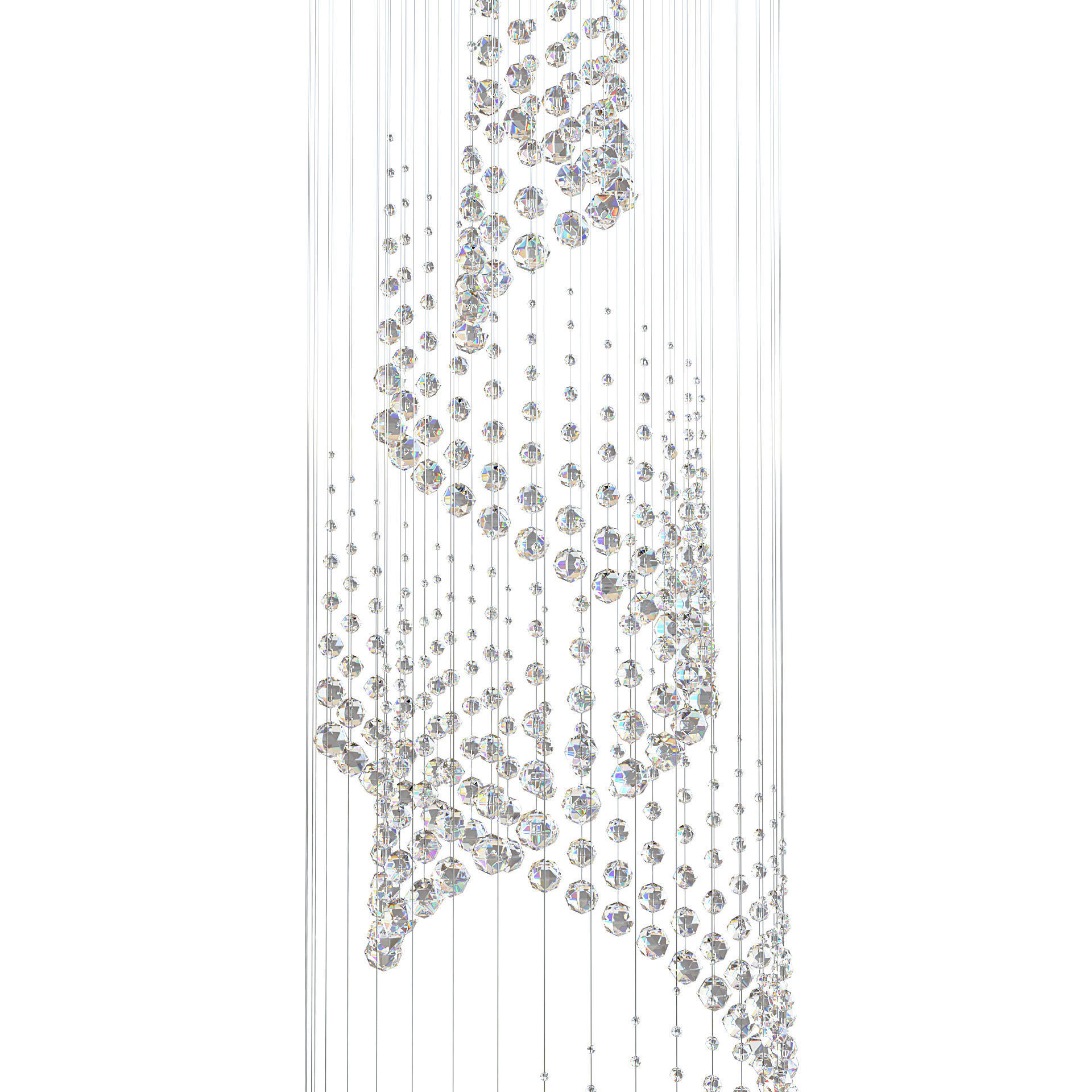 Crystal Ceiling Lamp 3D model_3