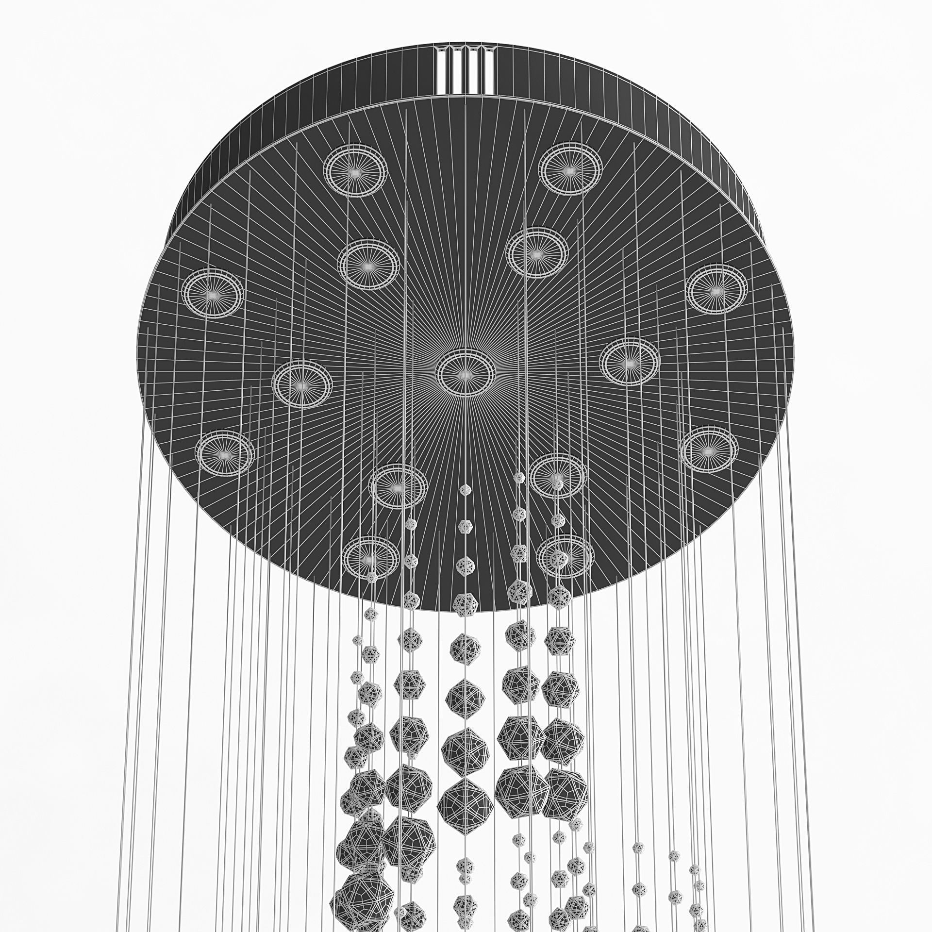 Crystal Ceiling Lamp 3D model_6