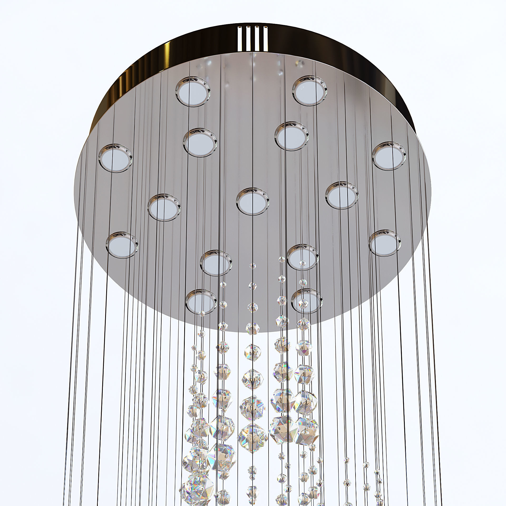 Crystal Ceiling Lamp 3D model_2