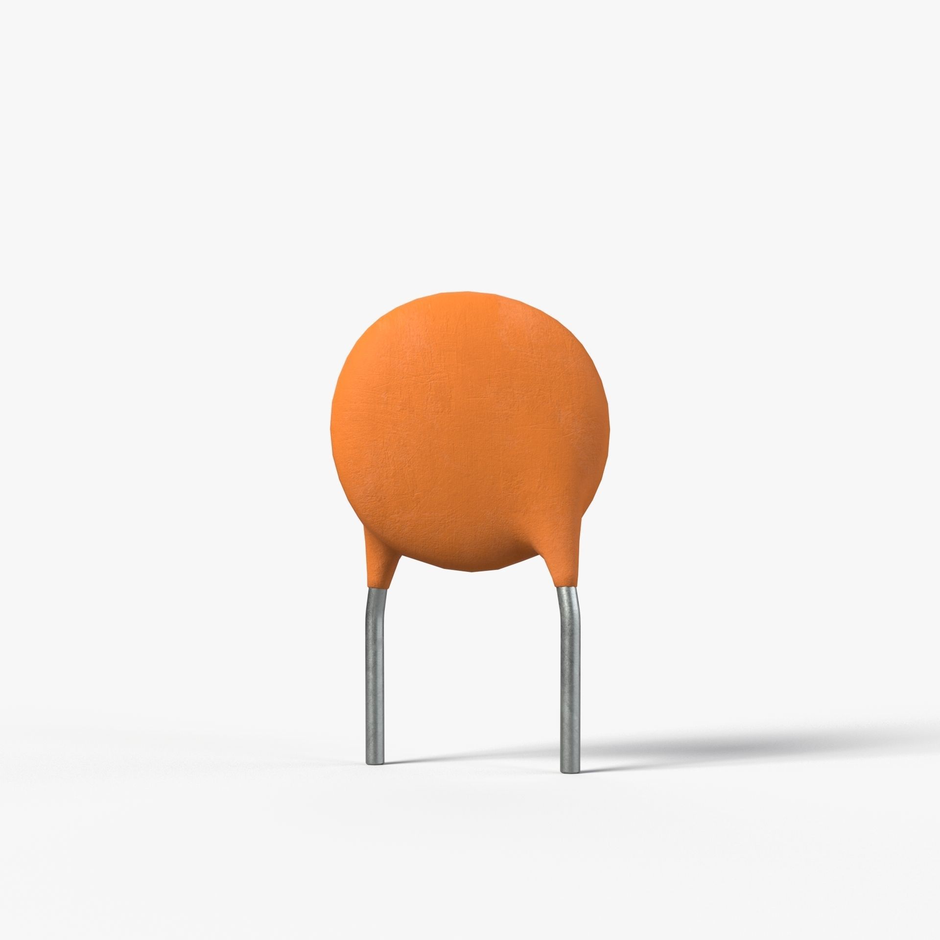 Ceramic Disc Capacitor with 2K PBR textures 3D model_1