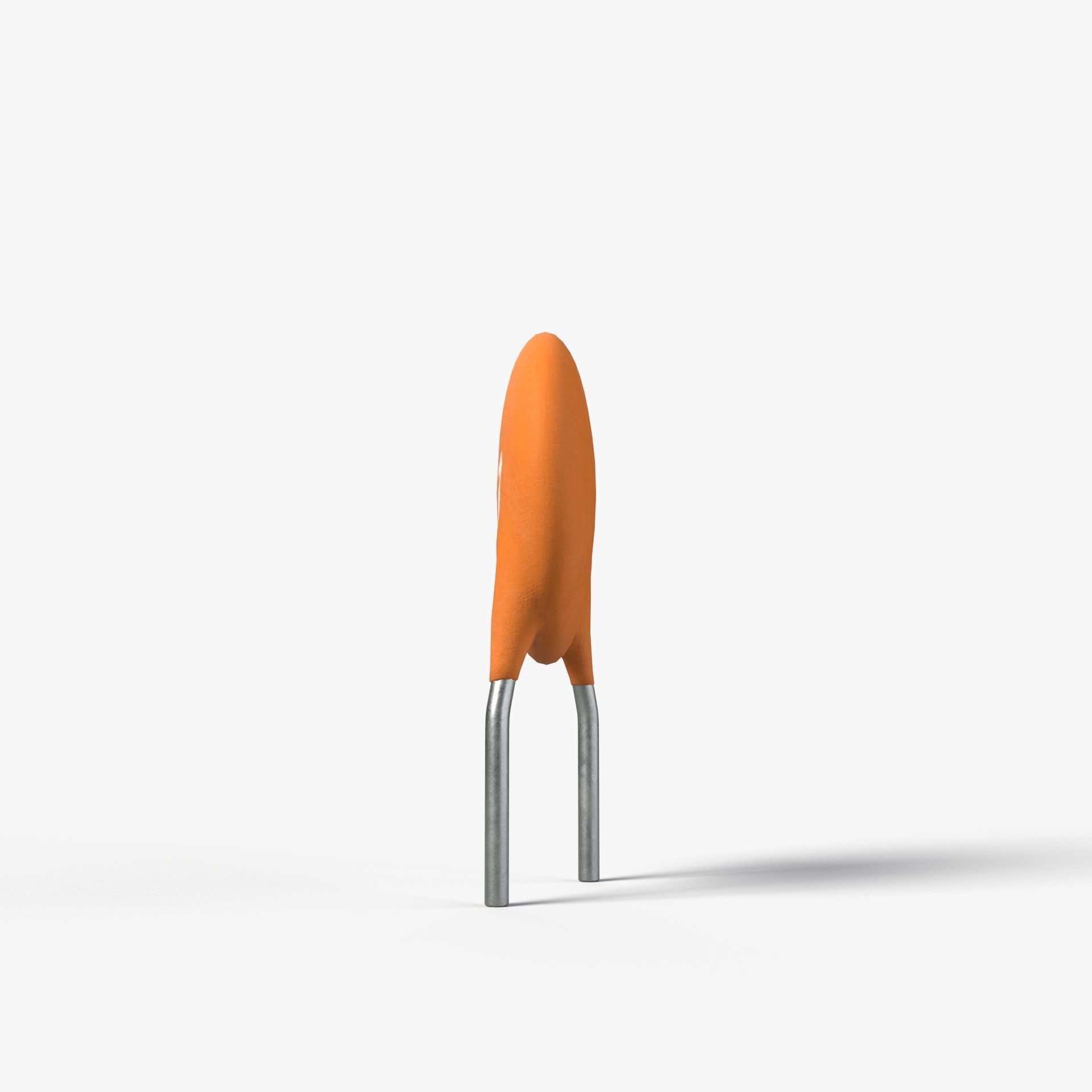 Ceramic Disc Capacitor with 2K PBR textures 3D model_4