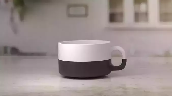 A mug on counter Free 3D model