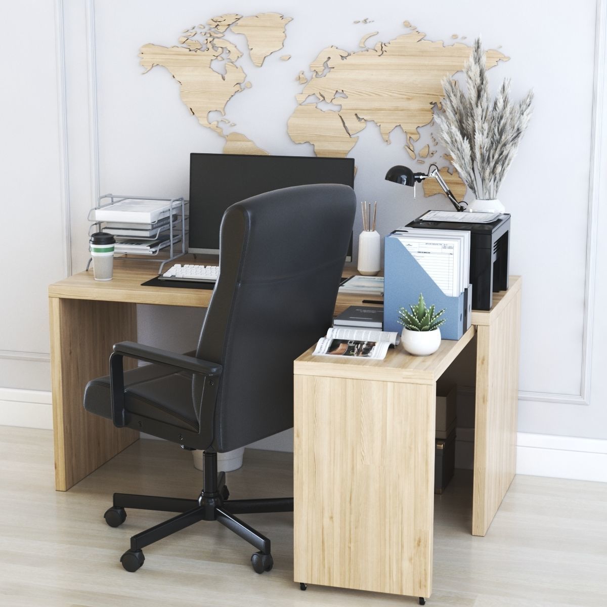 Office workplace 24 3D model_4