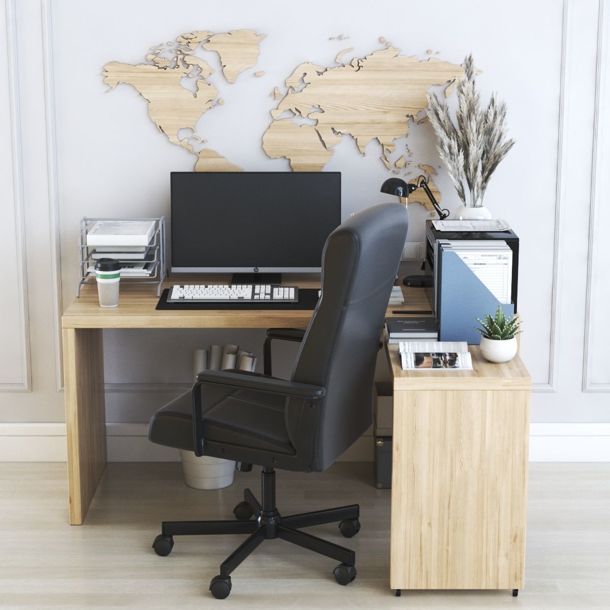 Office workplace 24 3D model_3