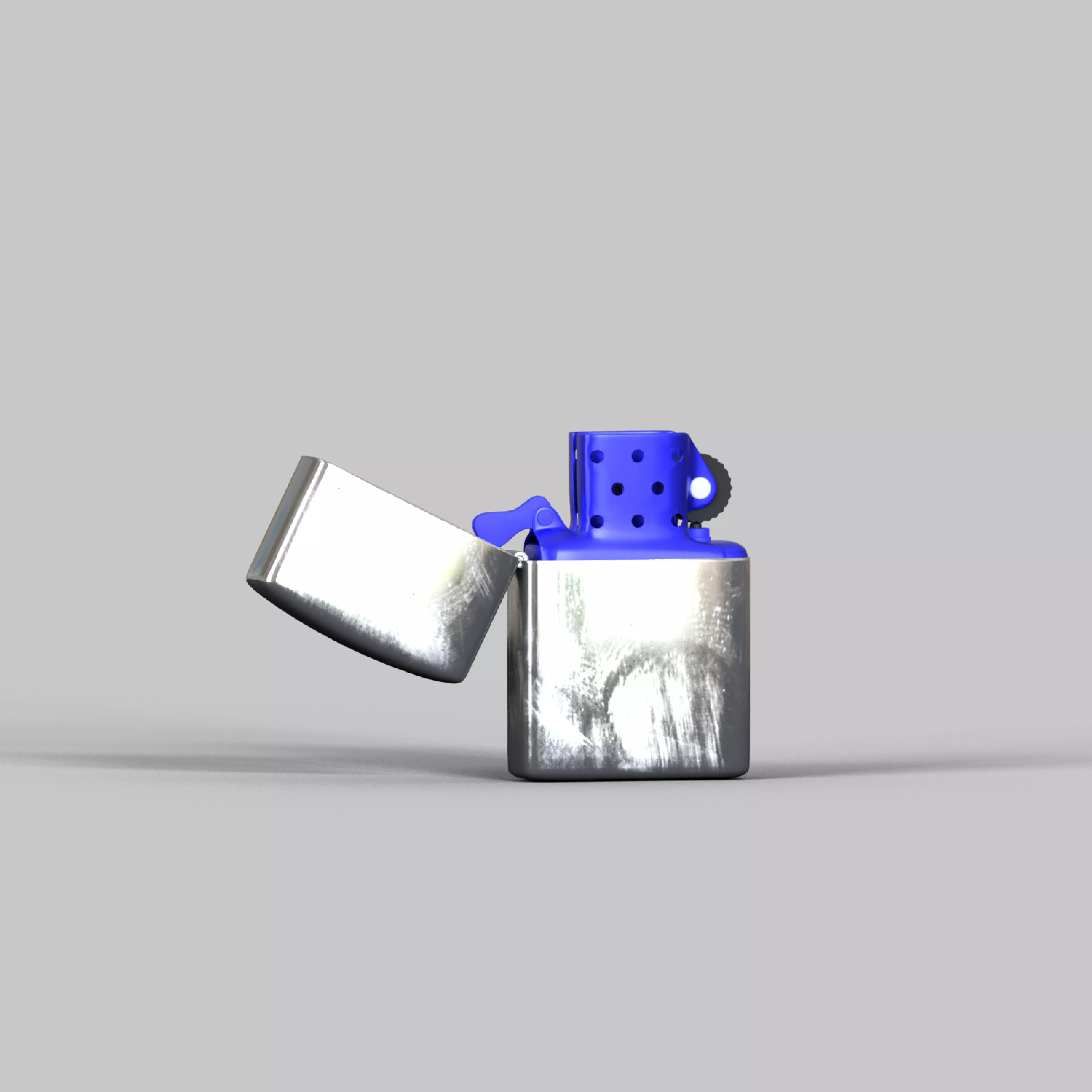ZIPPO silver lighter 3D model