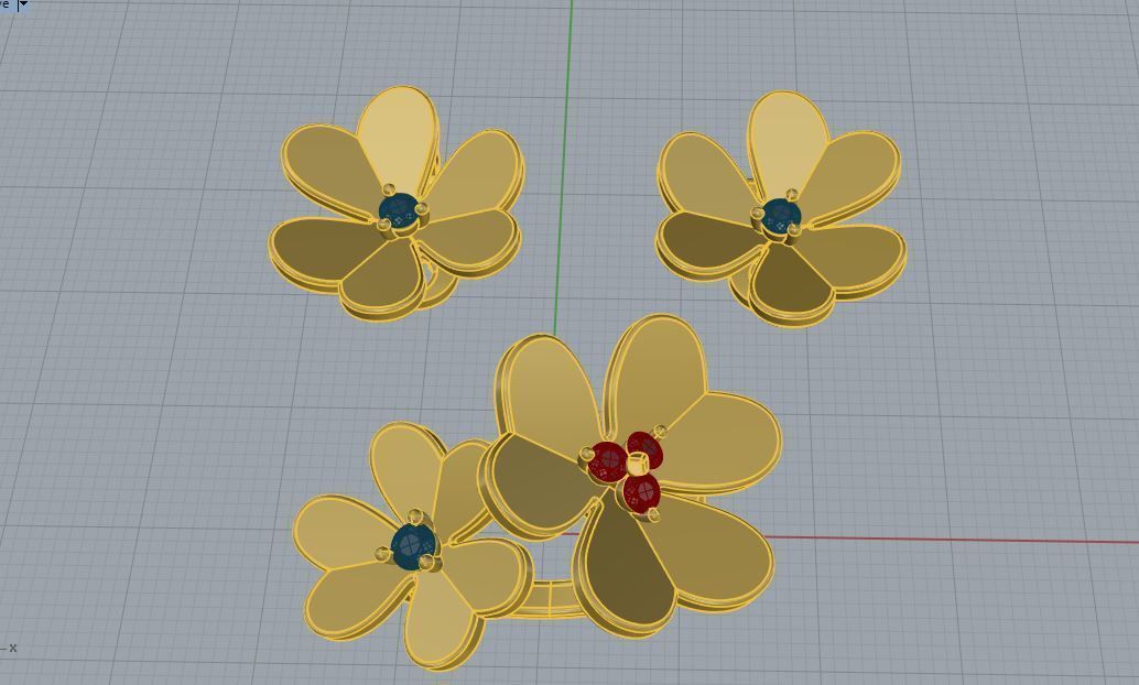 Ring and Earrings 103 3D print model_8