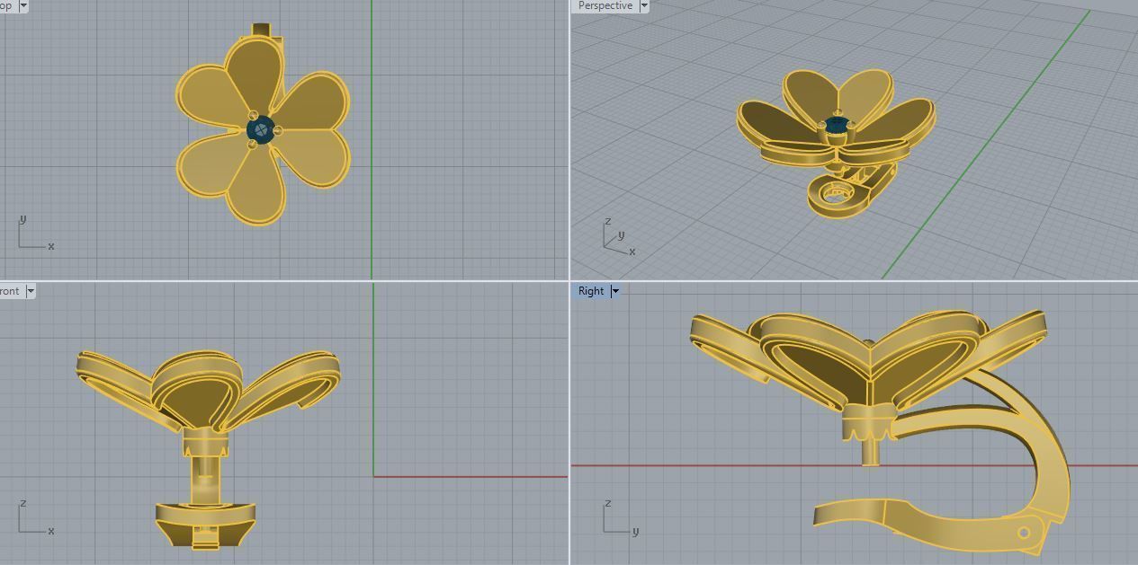 Ring and Earrings 103 3D print model_12