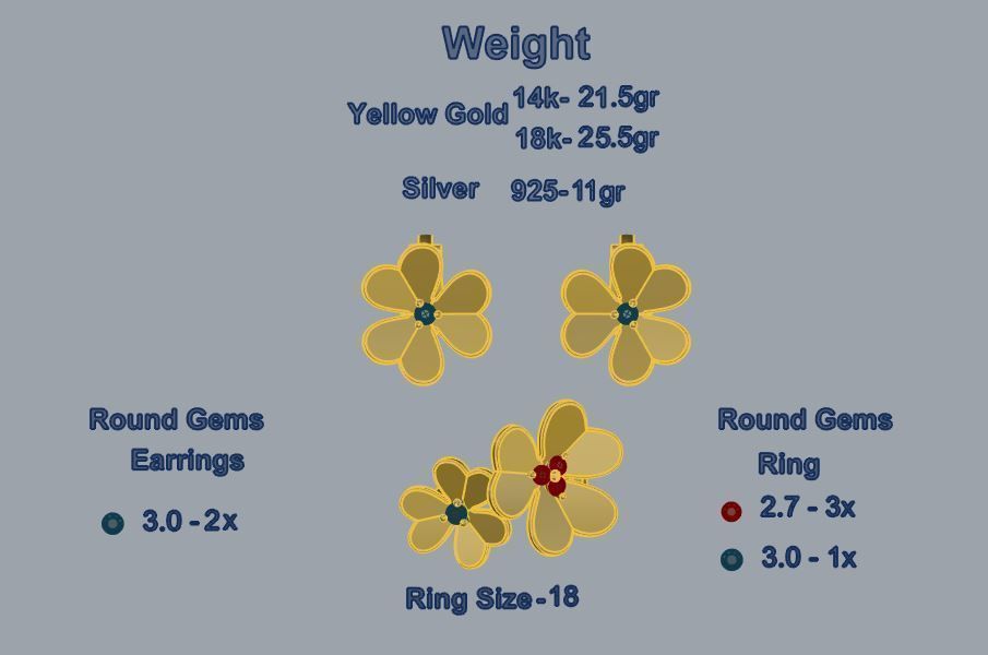 Ring and Earrings 103 3D print model_6