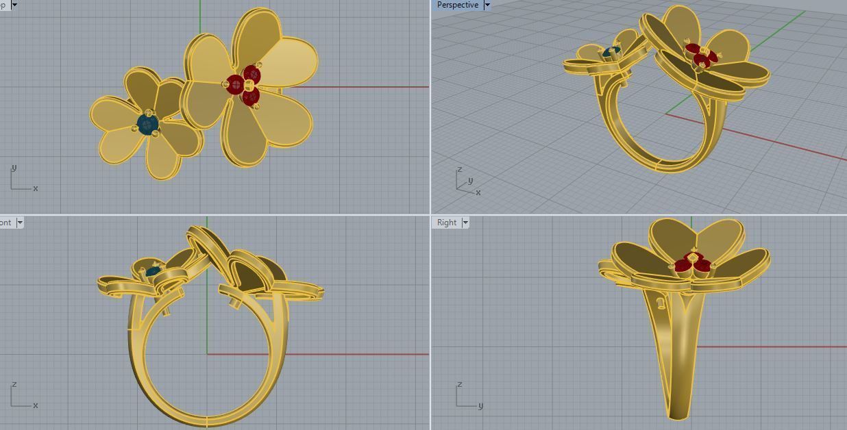 Ring and Earrings 103 3D print model_10