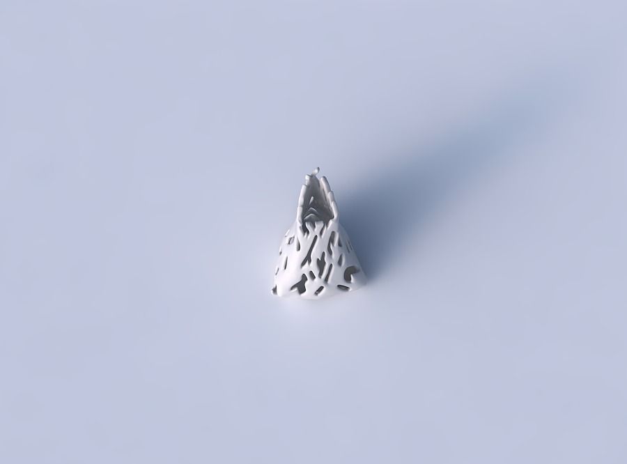 Vase grounded tipping triangle with smooth cuts 3D print model_2