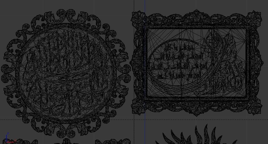 Collection of mirrors 3D model 01 3D model_5