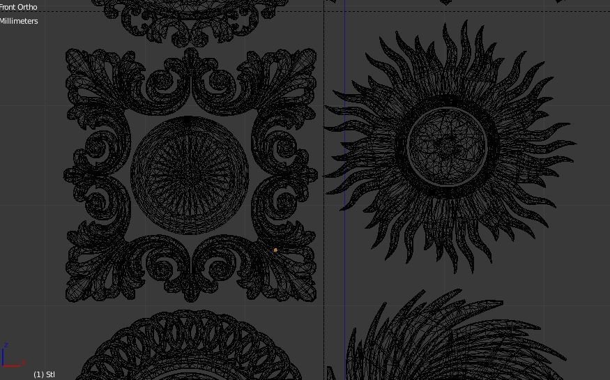 Collection of mirrors 3D model 01 3D model_4