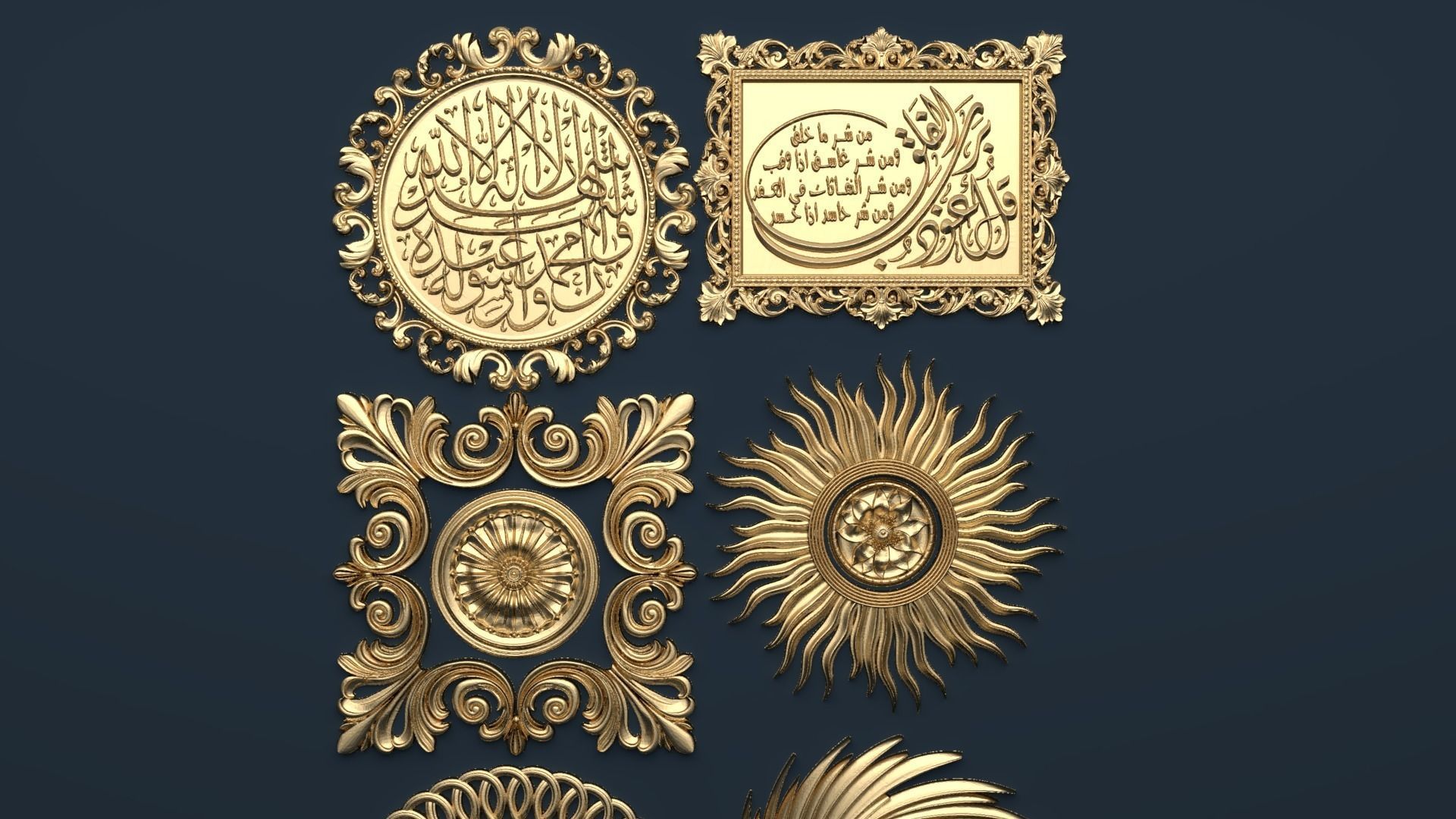 Collection of mirrors 3D model 01 3D model_2