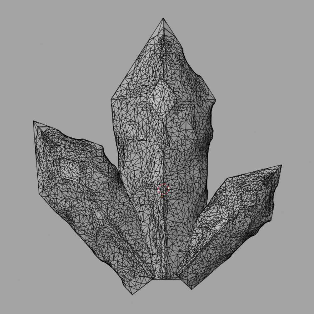 Diamond Ore Low-poly 3D model_3