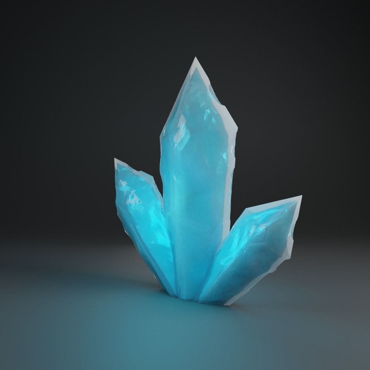 Diamond Ore Low-poly 3D model_2